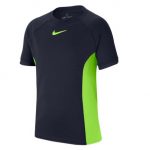 Nike Boys Court Dry Short Sleeve Tennis Top blue with green