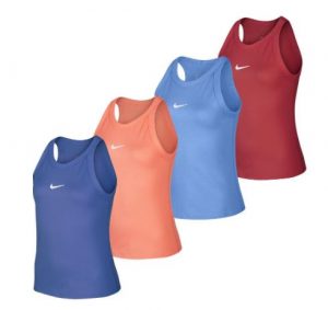 Nike Girls Court Dry Tennis Tank Blue sunblush red