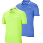 Nike Mens Pique Tennis Polo in Ghost Green and Royal Pulse
