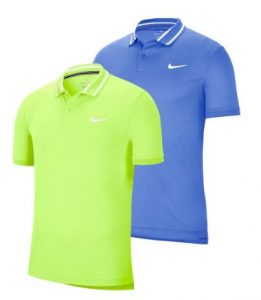 Nike Mens Pique Tennis Polo in Ghost Green and Royal Pulse