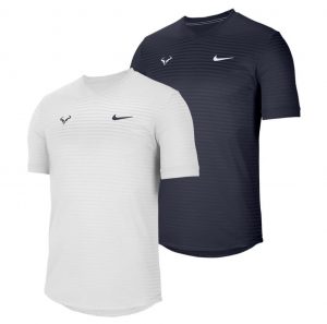Nike Rafa Court Challenger Short Sleeve Top White and Black