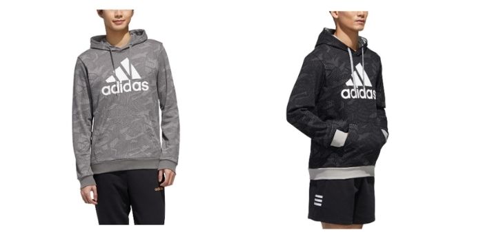 men's training gear adidas essential allover print hoodie
