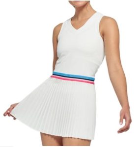 Lija Women's Vale Tennis Dress White and Multicolored