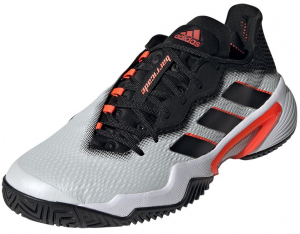 Adidas Men's Barricade Tennis Shoes Footwear White and Core Black