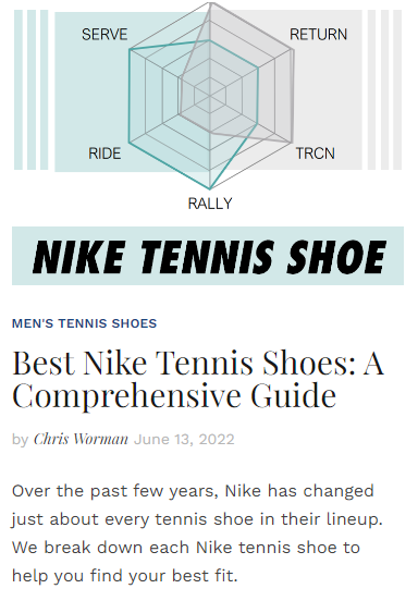 Best Nike Tennis Shoes Promo Image