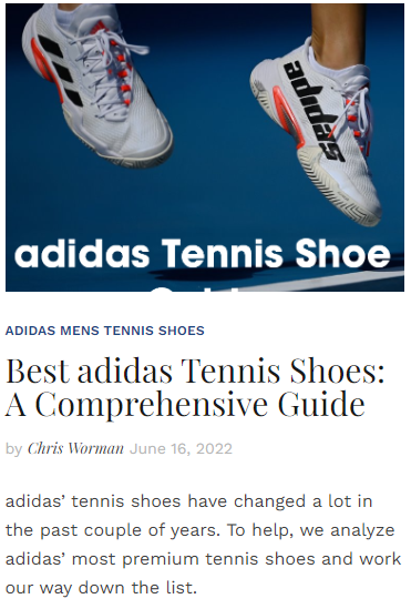 Best adidas Tennis Shoes Promo Image