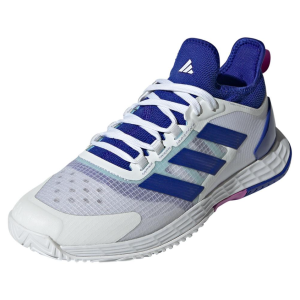 Adidas Mens Adizero Ubersonic 4.1 Tennis Shoes White and Lucid Blue