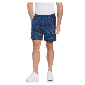 Penguin Men's Performance Printed Tennis Shorts Black Iris 