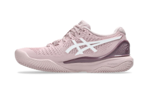 Asics Womens Gel-Resolution 9 Clay Tennis Shoes Watershed Rose and White