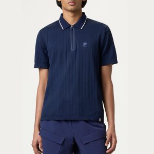 Fila Mens Challenger Cable Zip Tennis Polo 