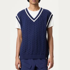 Fila Mens Baseline Cable Knit Tennis Vest